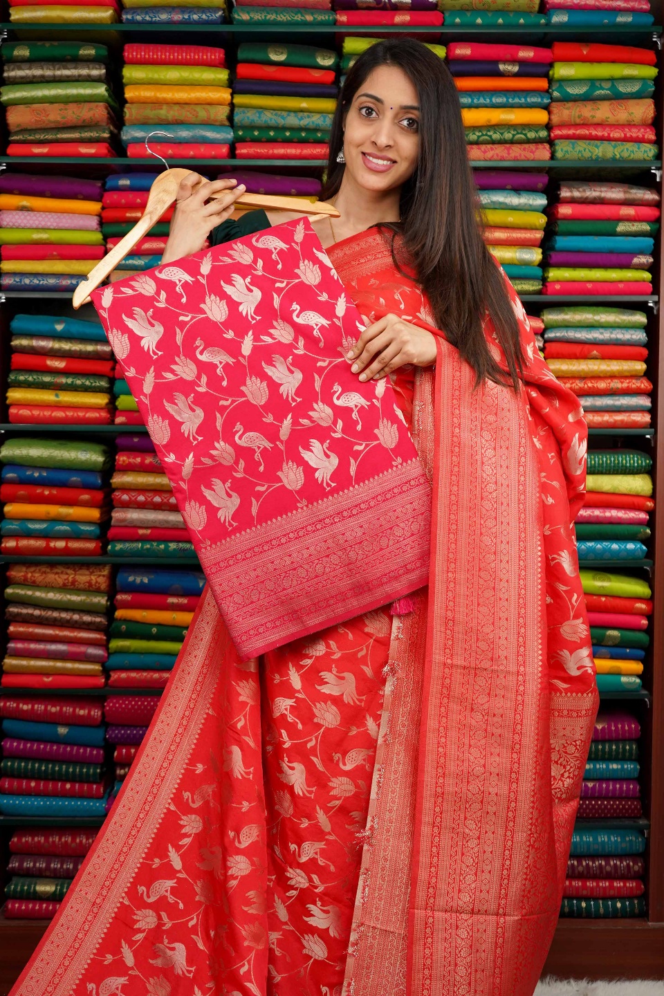 Matty Georgette All Over Design Pink Saree