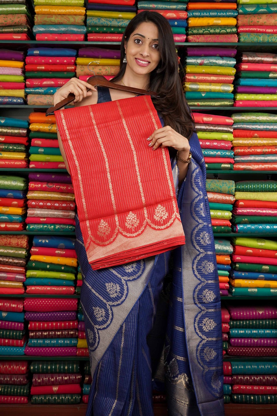 Mashru Silk All Over Zari Red Saree