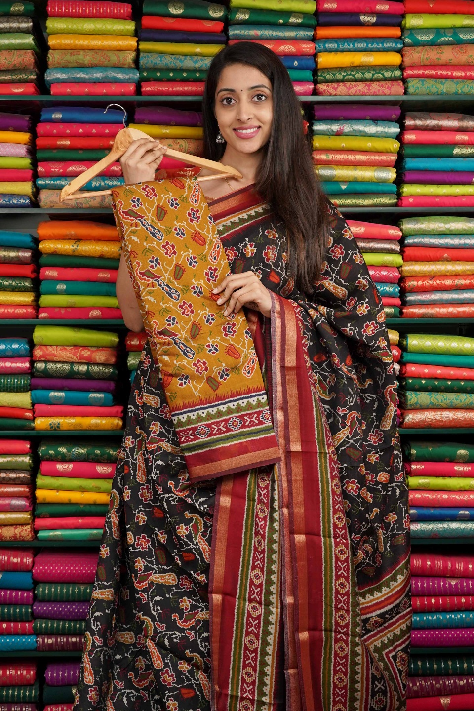 Semi Soft Mangalagiri Silk Printed Yellow And Maroon Saree