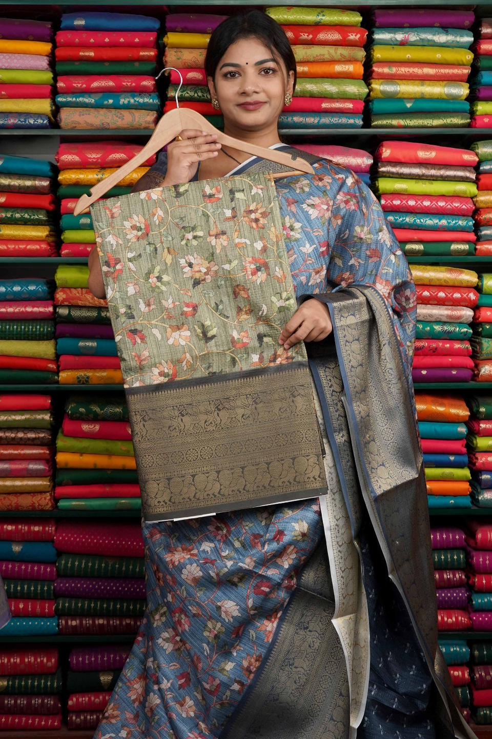 Kota Kanchi Border Light Green Saree