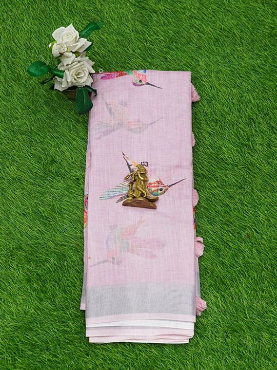 Silk Saree with blouse in Pink colour 398