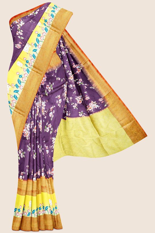 Beige Kosa Silk with Kantha Stitch – For Sarees