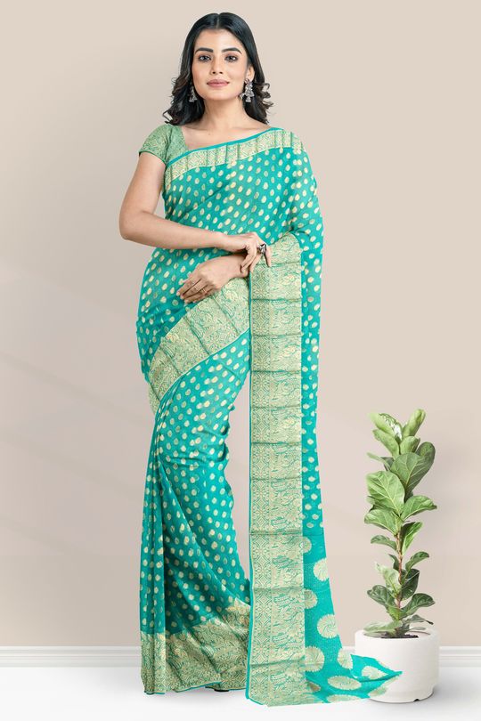 Green Sarees - Buy Dark Green Colour Sarees Online at Best Prices In India  | Flipkart.com