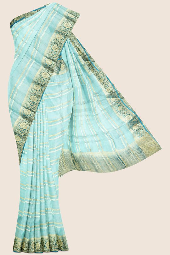 Casual Copper sulphate -blue Multi colour buttas double kumbha border  sambalpuri silk saree at Rs 5300 in Sonapur