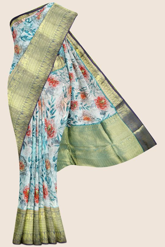 Aggregate 191+ floral digital print sarees best