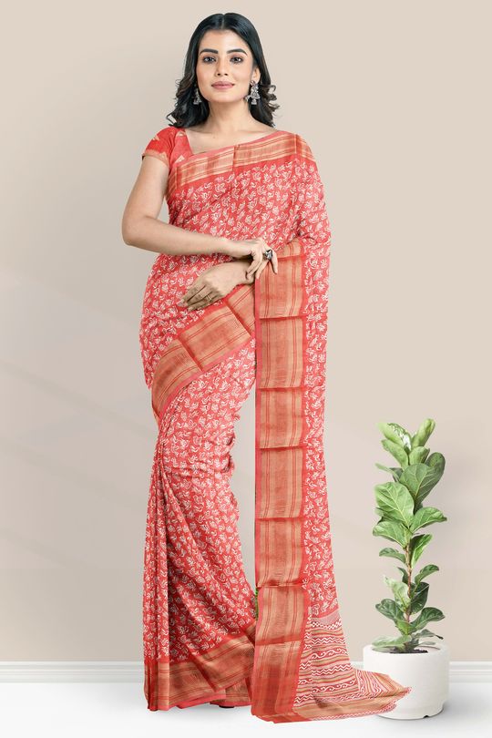 Pink Patola Silk Saree With Blouse 262642