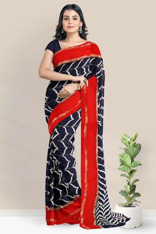 Buy Blue Sarees for Women by AWESOME Online | Ajio.com