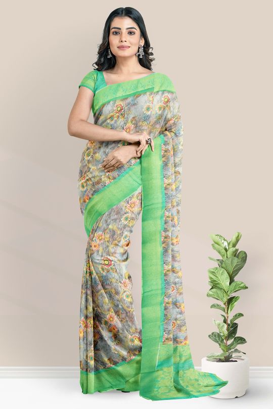 Buy lenin silk saree online from Pipalwa Fashion