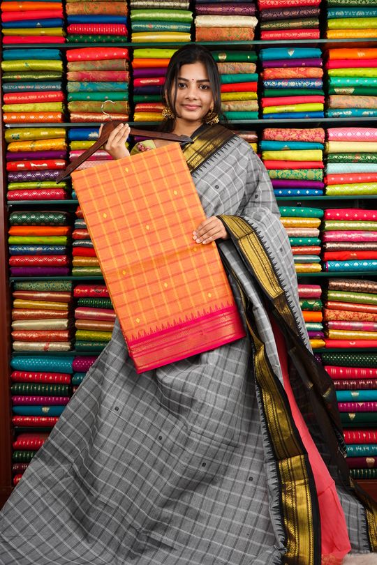 Kanchi Cotton sarees– Buy EXCLUSIVE Kanchipuram handloom sarees online |  Unnati Silks