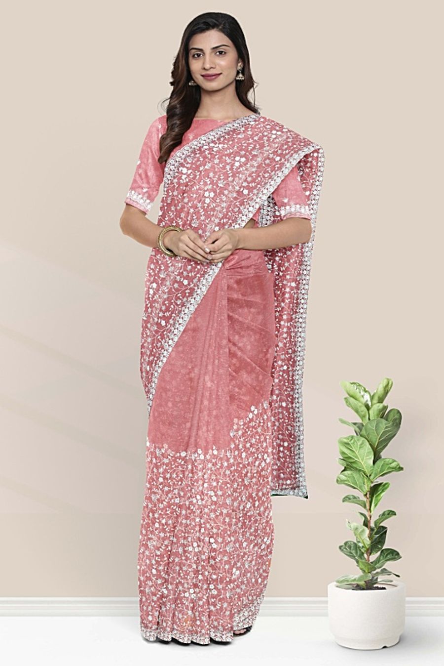 Pastel Onion Pink Meenakari Uppada Katan Silk Handloom Banarasi Saree -  Sacred Weaves