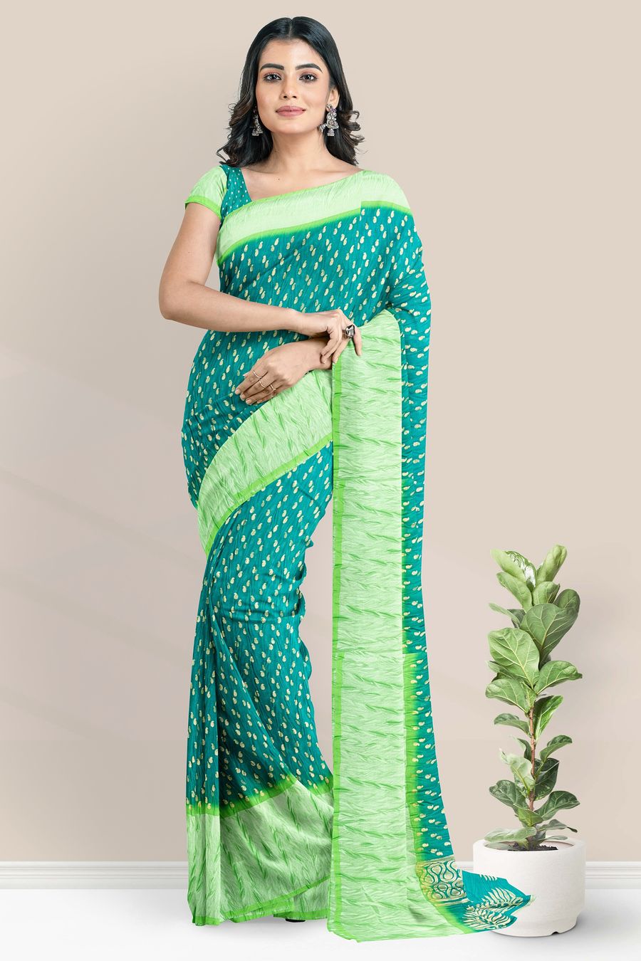 Parrot Green Woven Art Silk Paithani Saree With Tassels