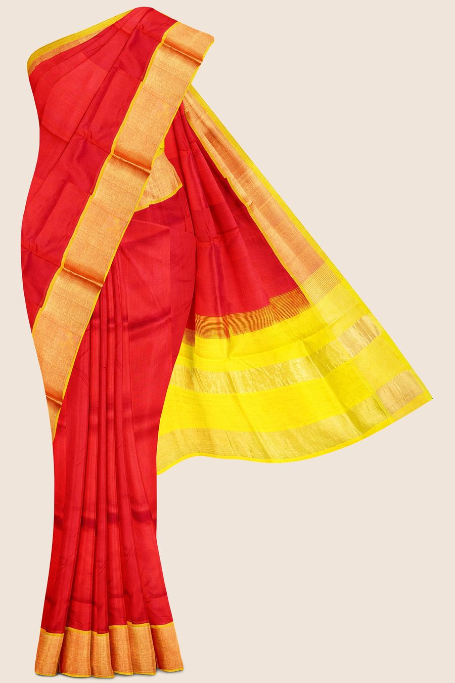 Banarsi Sari Wedding Wear Yellow With Red Border Banarasi Saree at Rs  18064/piece in Bengaluru