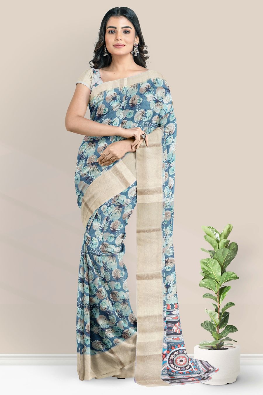 Trisha vol 11 Dola silk With Elephant border printed saree collection