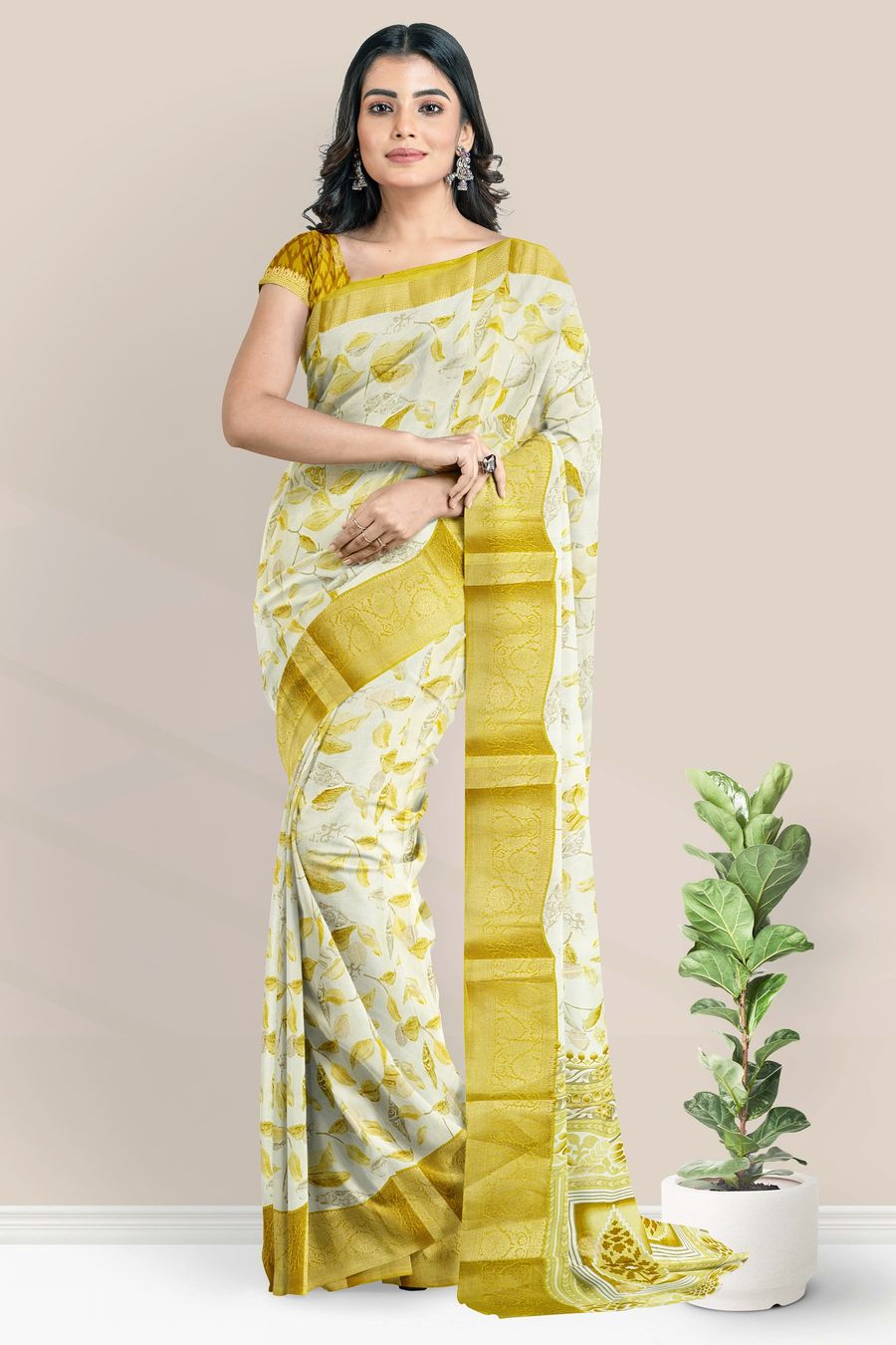 Dark Green & Mustard Yellow Banarasi Silk Saree With Zari Weaving Work –  Bahuji - Premium Silk Sarees Online Shopping Store