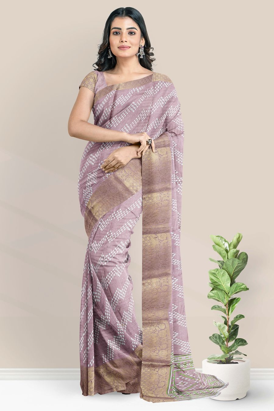 Soft Silk Gold Zari And Sequence Work Light Pink Saree